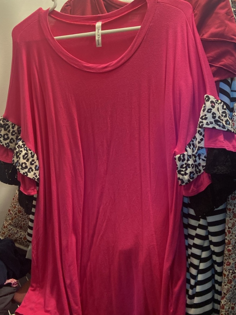 Now N Forever Pink Ruffle Sleeve Top